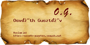 Osváth Gusztáv névjegykártya