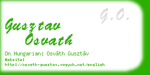 gusztav osvath business card